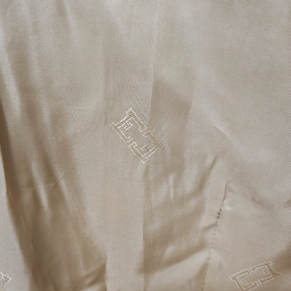 Escada Leather Scallop Edge Tan Blazer, 38 - Picture 9 of 10